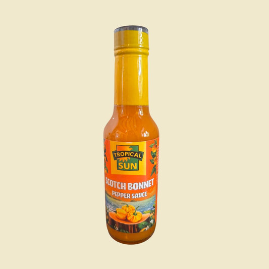 JERK SAUCE Jamaican Scotch Bonnet Pepper Sauce von Tropical Sun, 142ml